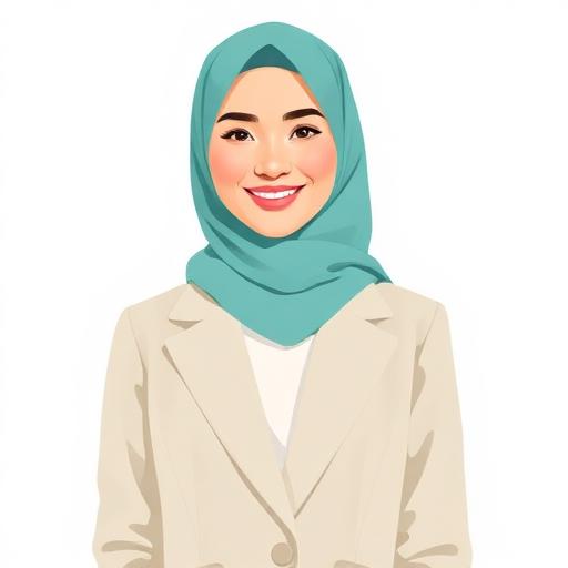 سائقة شابة بالحجاب التركوازي تمثل قسم السائقات